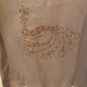 Prospirit Yoga Peacock embellished ribbed Tank top. Good pre owned condition Med